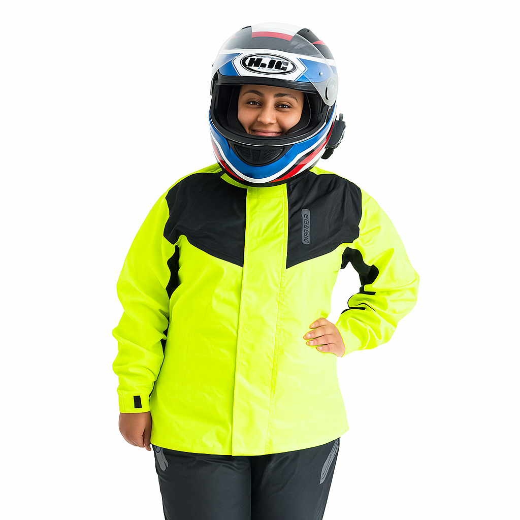 Impermeable Mujer Evo Verde Neón V3TROX