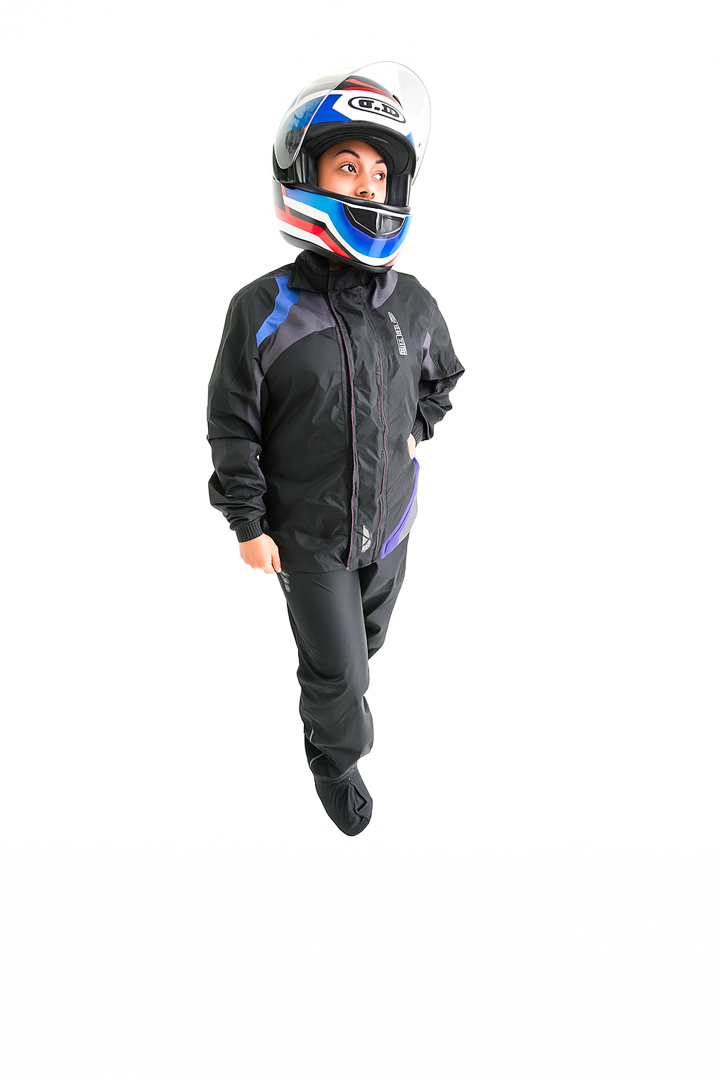 Impermeable Mujer Evo Negro Azul V3TROX