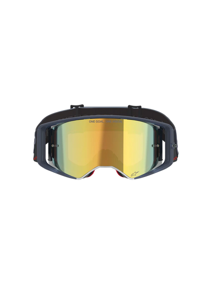 Gafas Goggle Alpinestars Supertech Vision Vista Negro Mirror Dorado