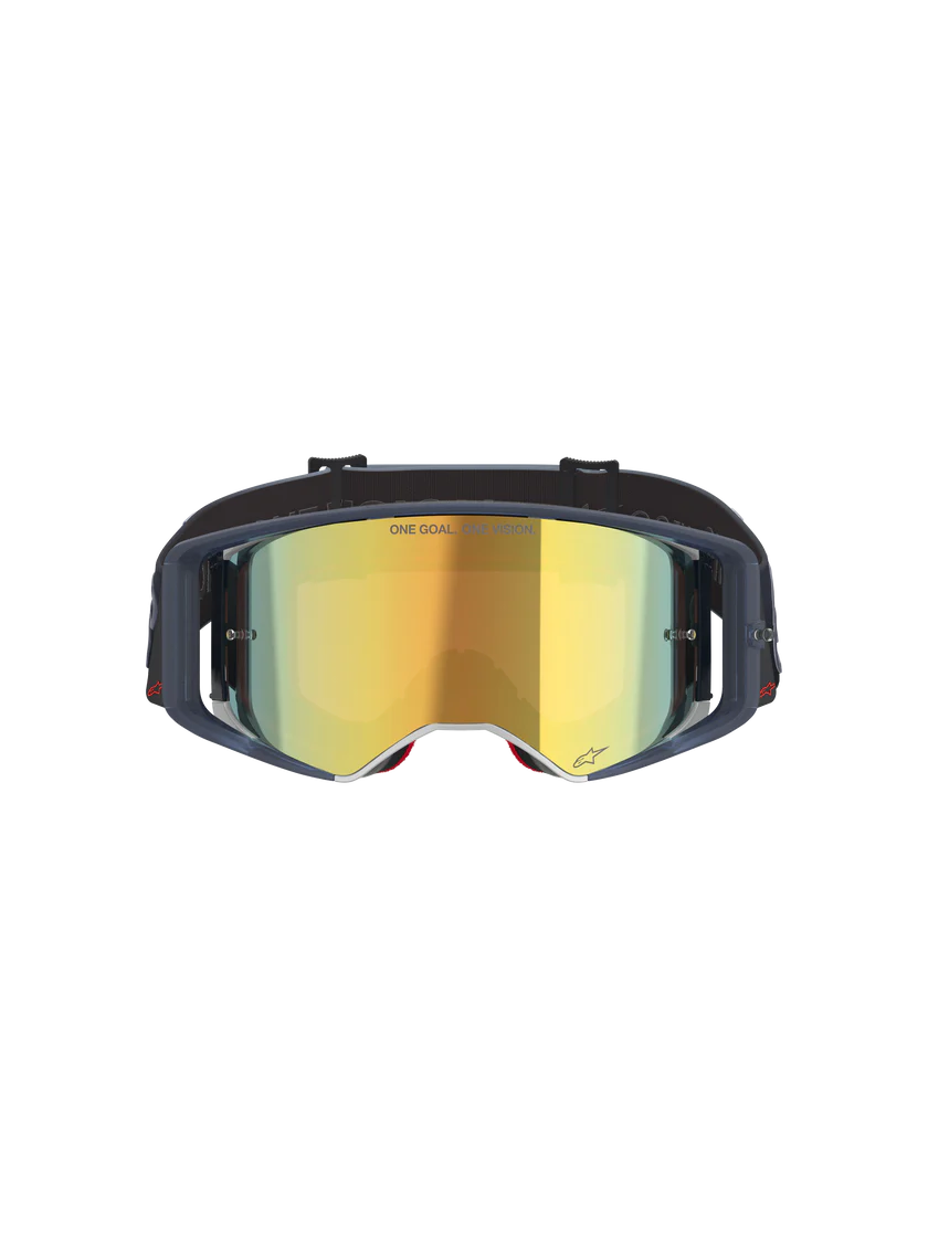 Gafas Goggle Alpinestars Supertech Vision Vista Negro Mirror Dorado