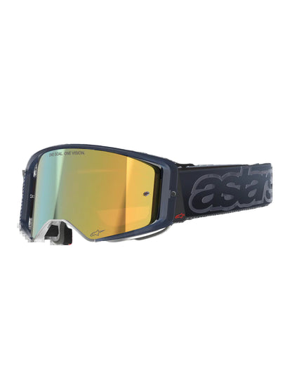 Gafas Goggle Alpinestars Supertech Vision Vista Negro Mirror Dorado