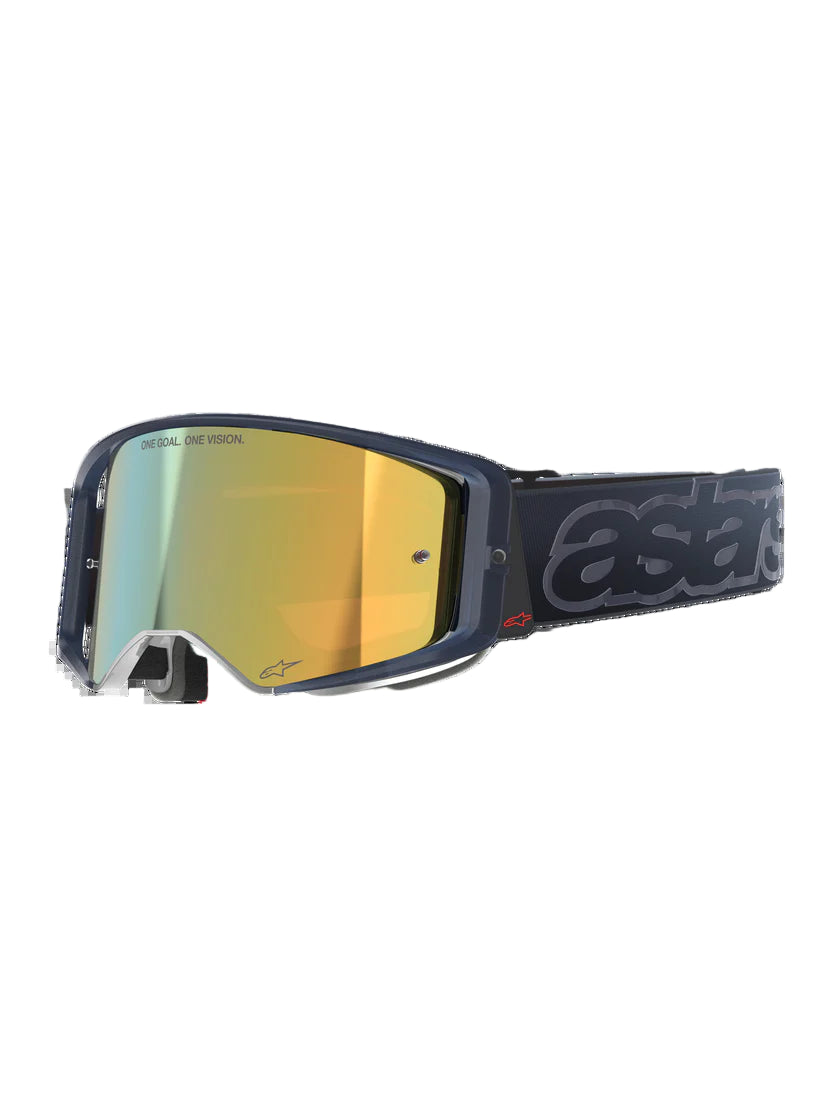 Gafas Goggle Alpinestars Supertech Vision Vista Negro Mirror Dorado
