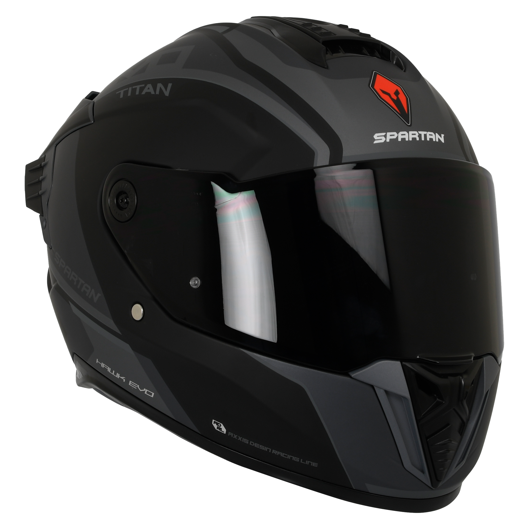 Casco SPARTAN HAWK SV TITAN Gris