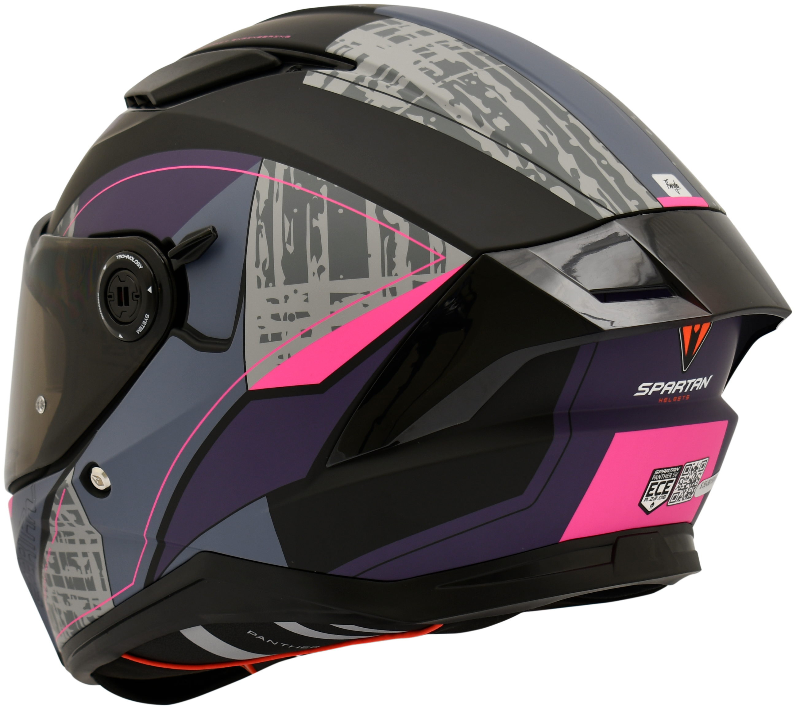 Casco SPARTAN PANTHER DETROIT Rosa