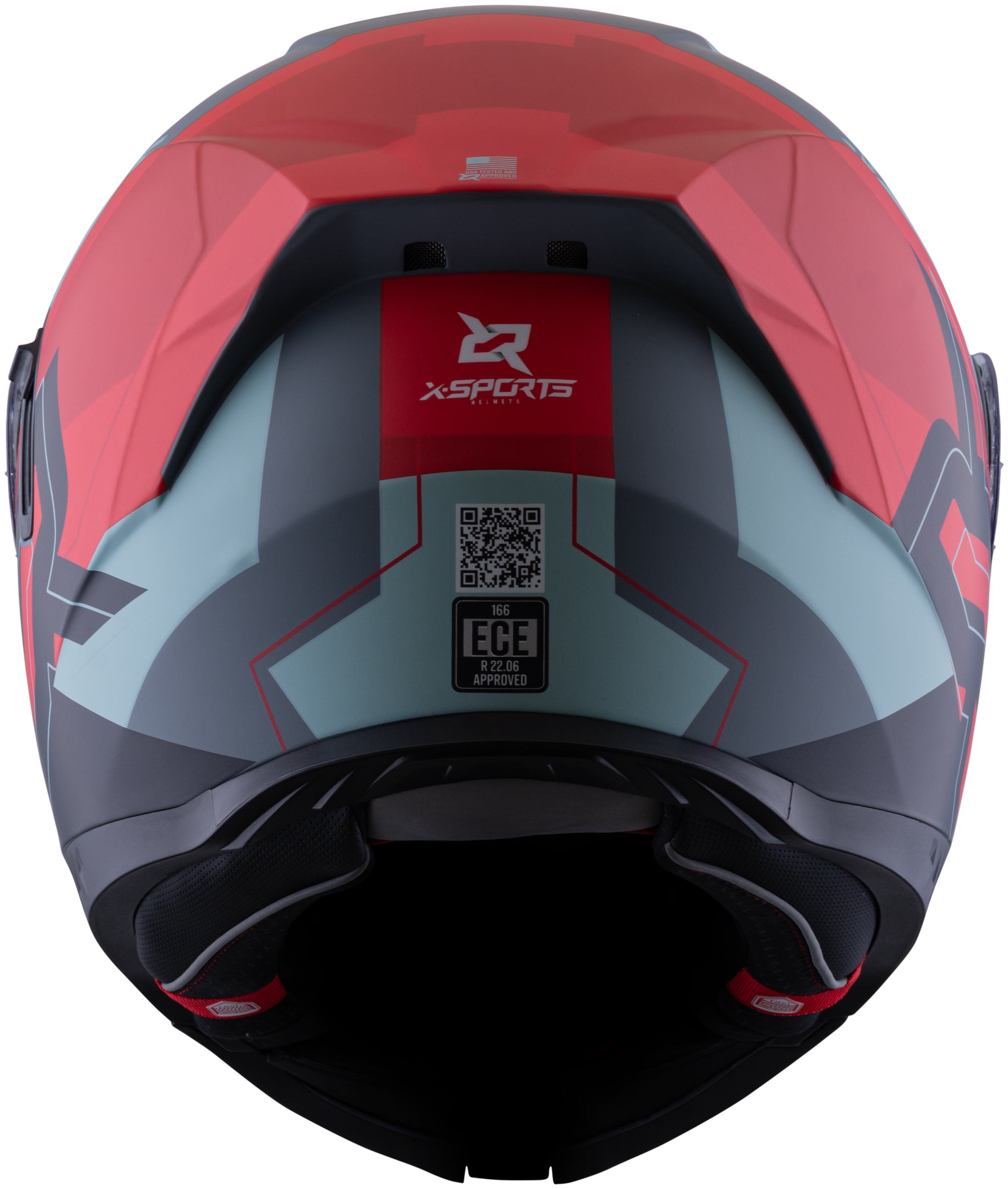 Casco XSPORTS 166 Choixe Gris Rojo Mate