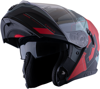 Casco XSPORTS 166 Choixe Gris Rojo Mate