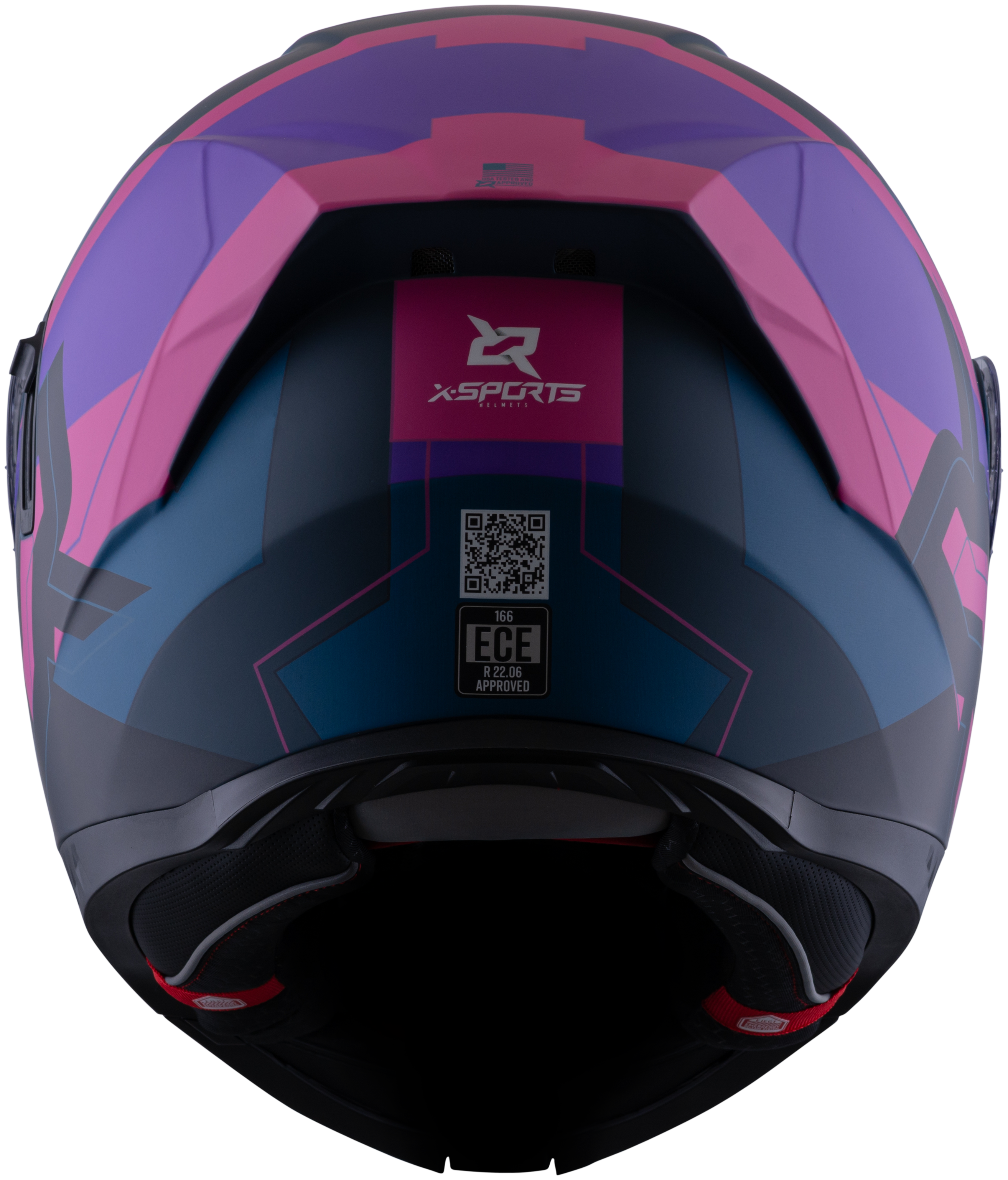 Casco XSPORTS 166 Choixe Azul Rosa Mate
