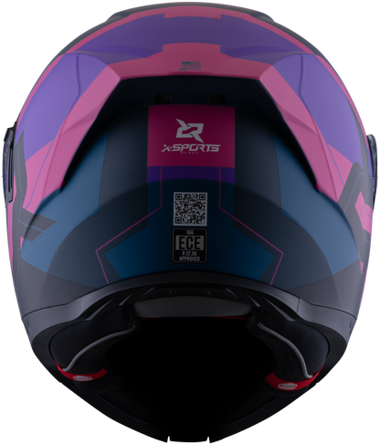 Casco XSPORTS 166 Choixe Azul Rosa Mate