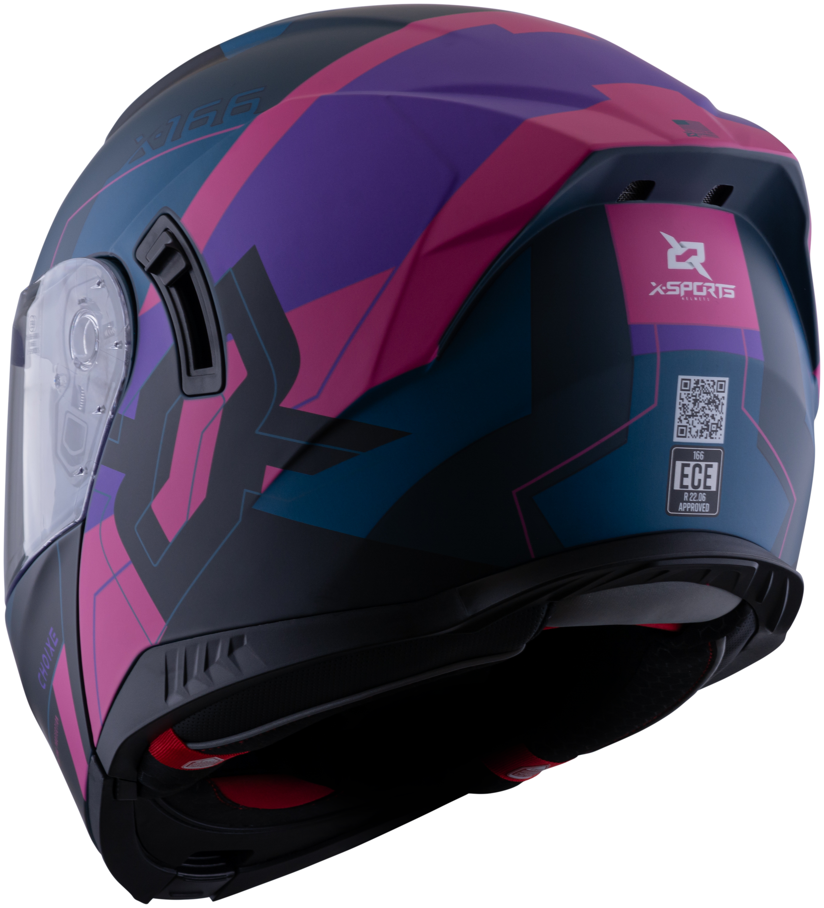 Casco XSPORTS 166 Choixe Azul Rosa Mate