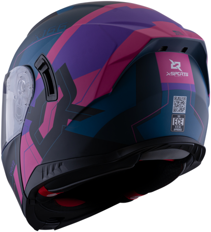 Casco XSPORTS 166 Choixe Azul Rosa Mate