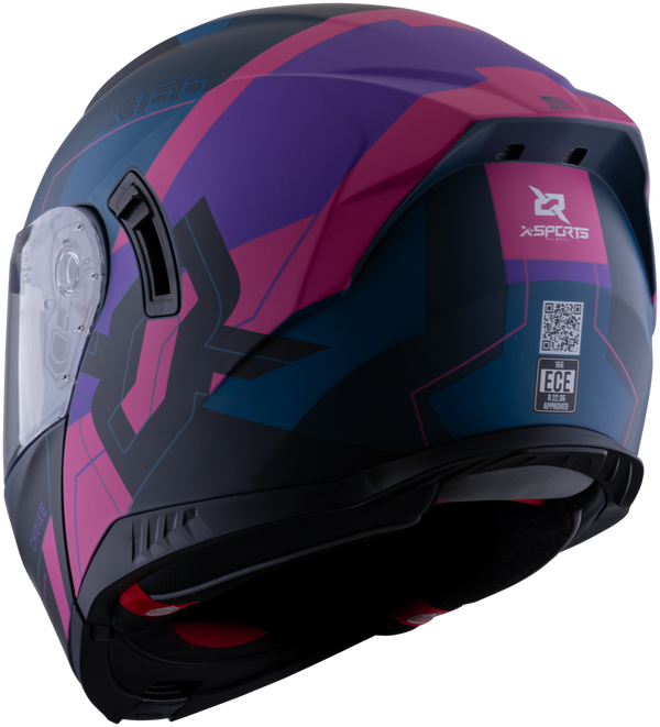 Casco XSPORTS 166 Choixe Azul Rosa Mate
