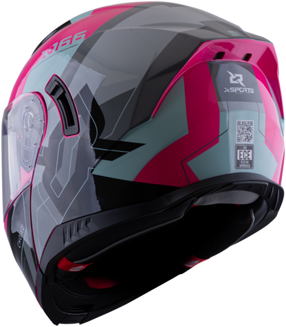 Casco XSPORTS 166 Choixe Gris Rosa brillante