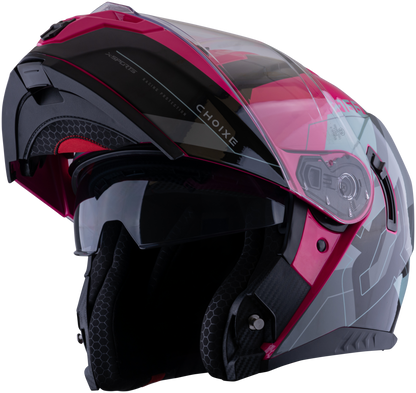 Casco XSPORTS 166 Choixe Gris Rosa brillante