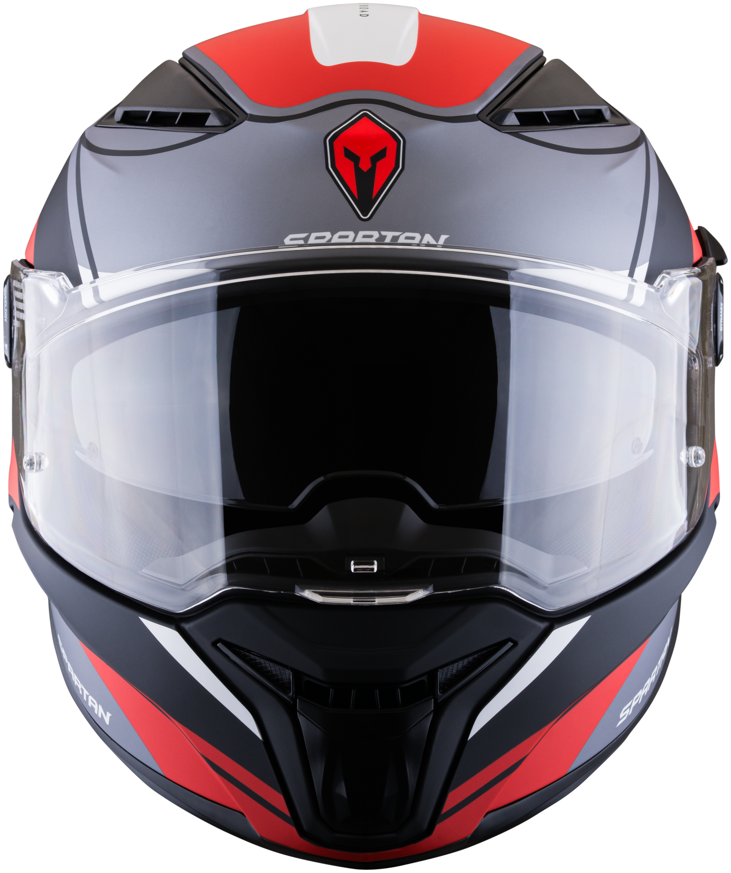 Casco SPARTAN Panther CV Negro Rojo
