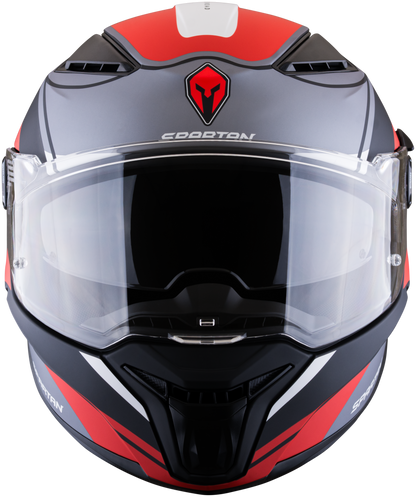 Casco SPARTAN Panther CV Negro Rojo