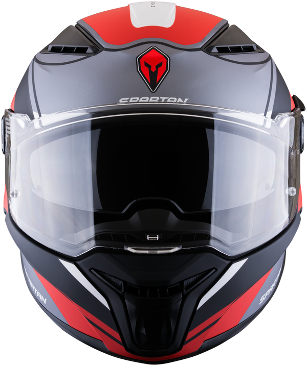Casco SPARTAN Panther CV Negro Rojo