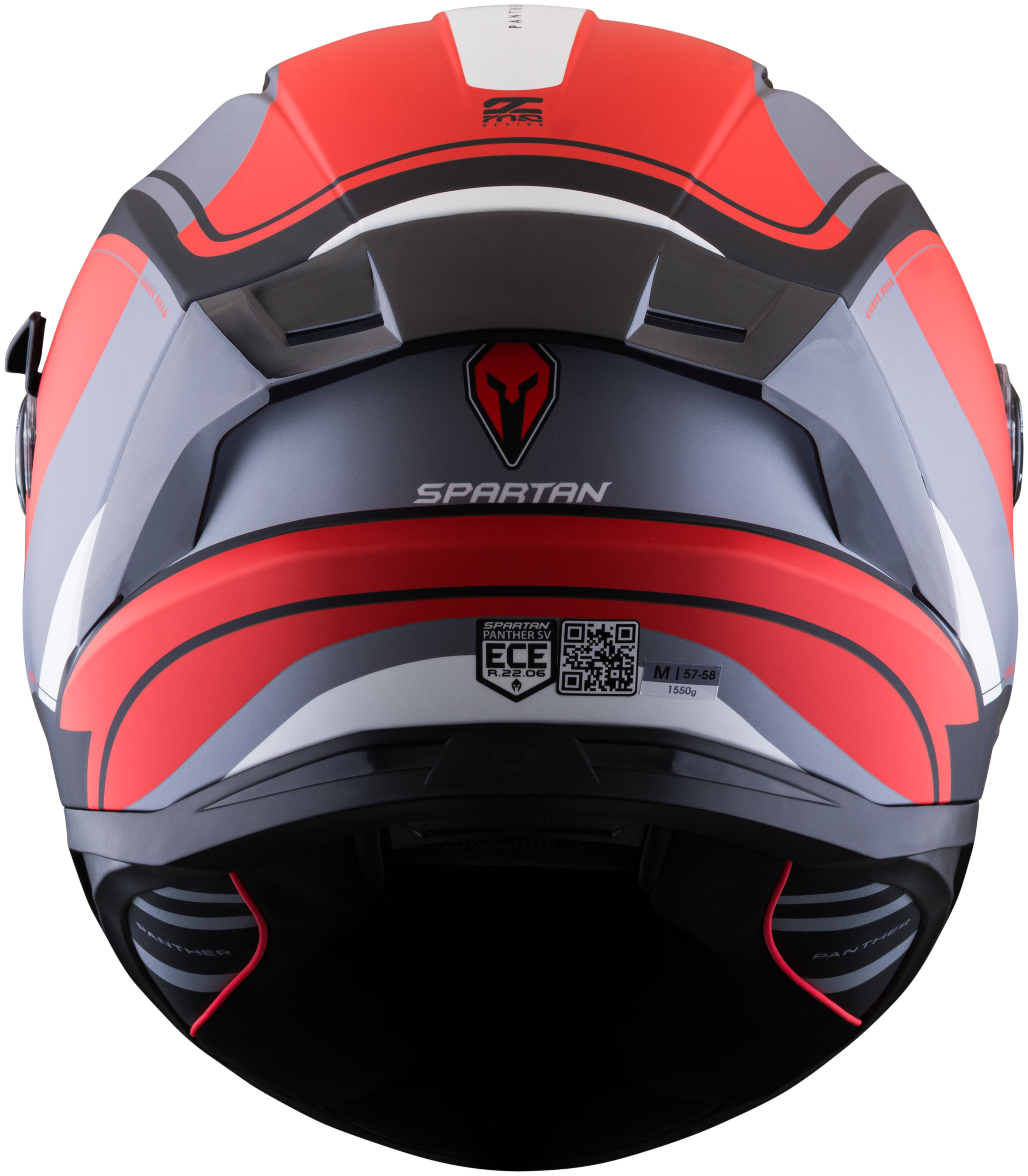 Casco SPARTAN Panther CV Negro Rojo