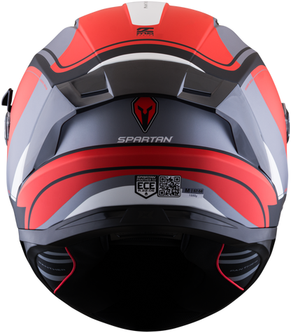 Casco SPARTAN Panther CV Negro Rojo