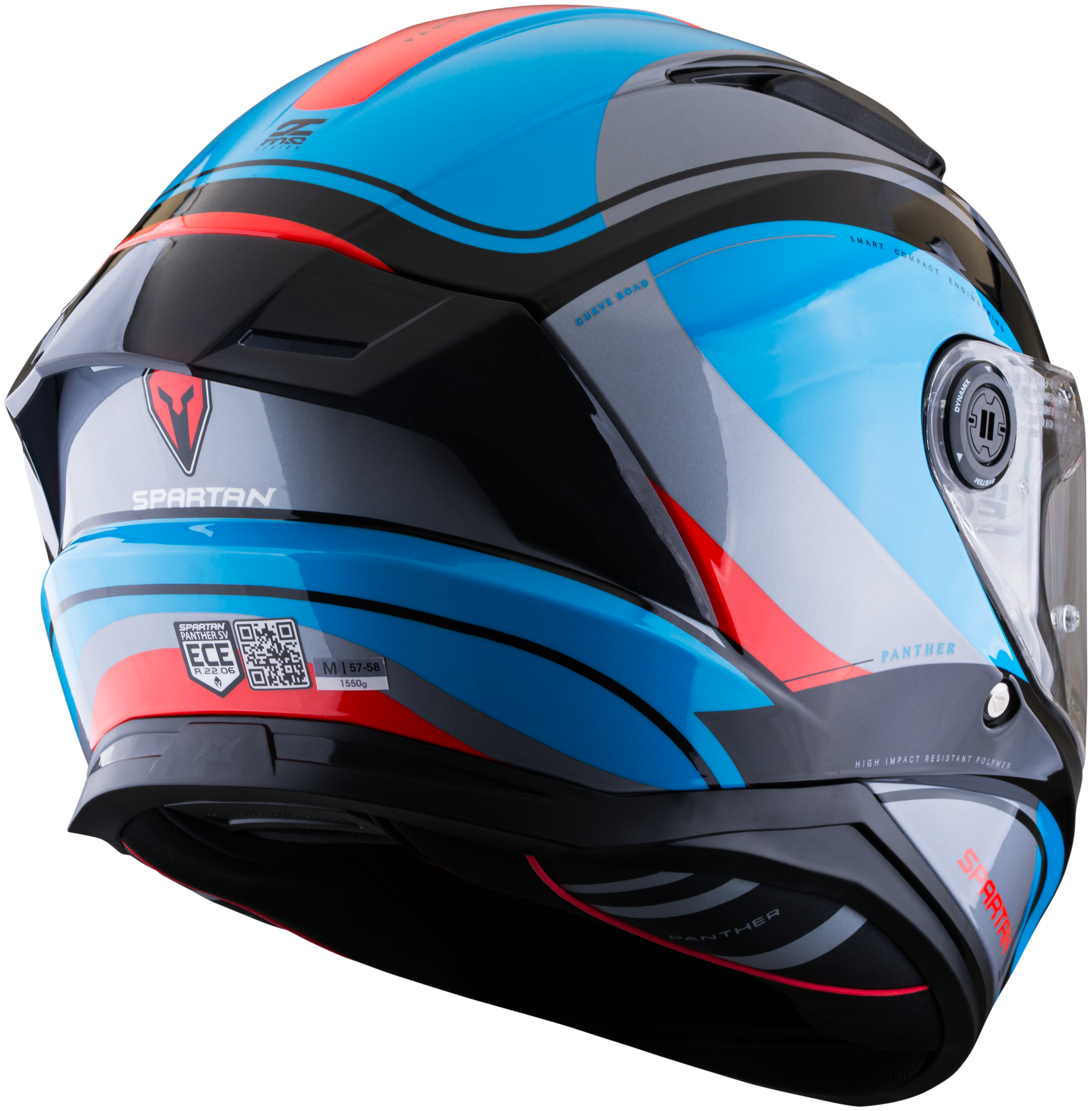 Casco SPARTAN Panther CV Negro Azul