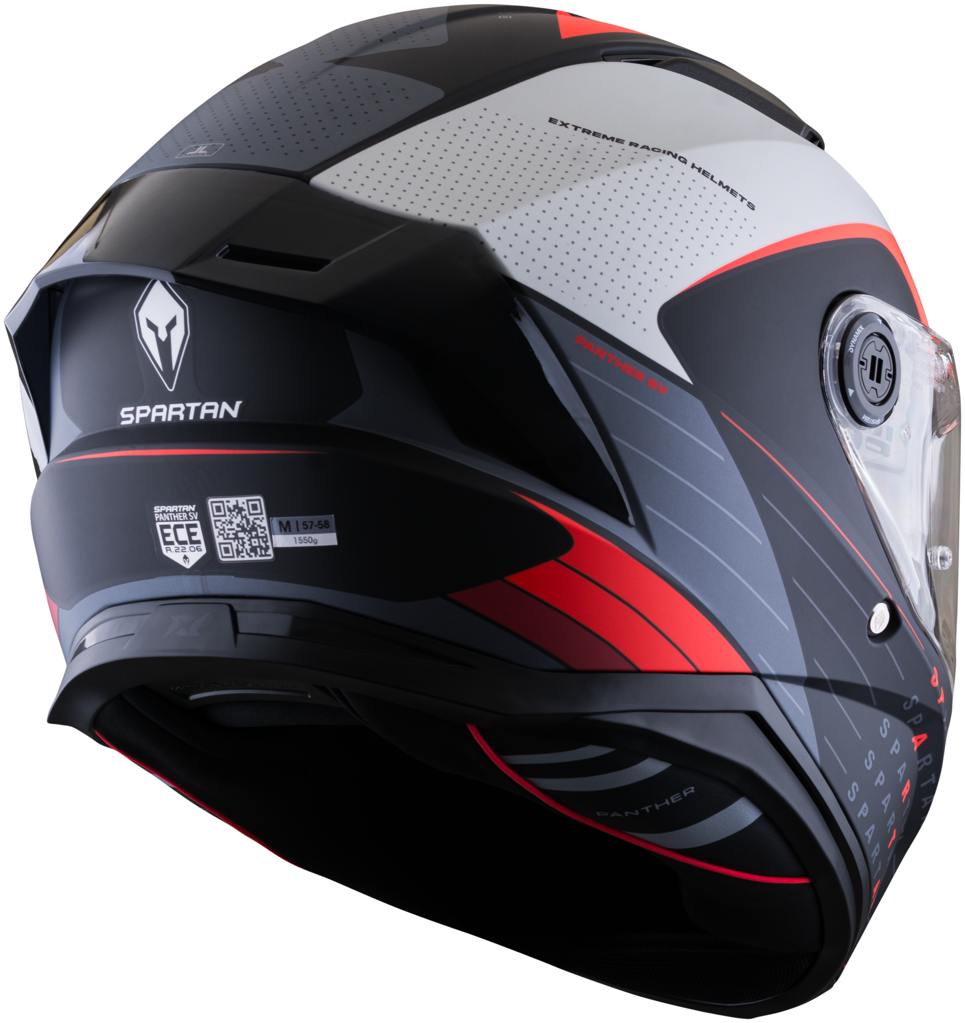 Casco SPARTAN Panther Dimension Negro Rojo