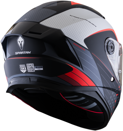 Casco SPARTAN Panther Dimension Negro Rojo