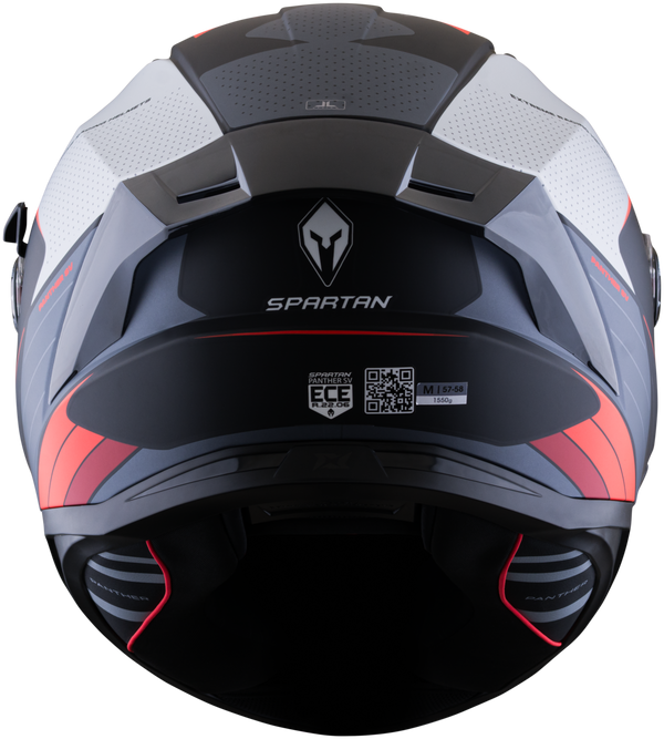 Casco SPARTAN Panther Dimension Negro Rojo