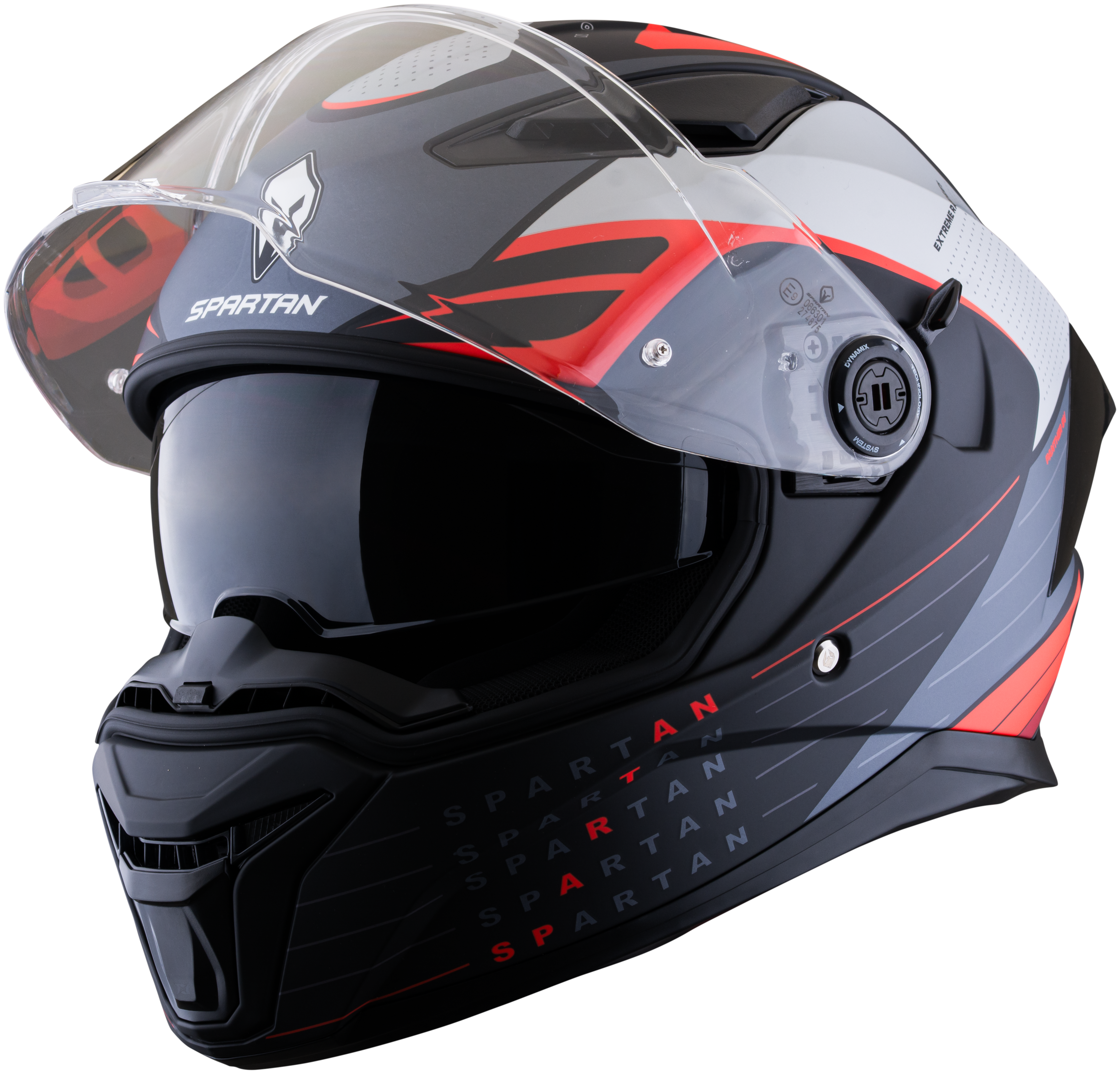 Casco SPARTAN Panther Dimension Negro Rojo