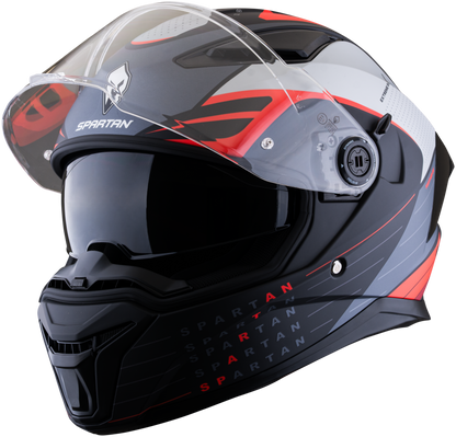 Casco SPARTAN Panther Dimension Negro Rojo