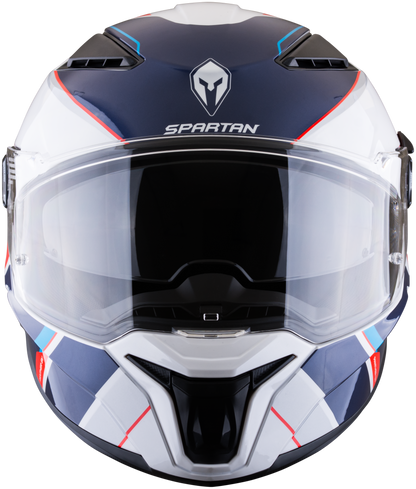 Casco SPARTAN Panther Valve Blanco Rojo