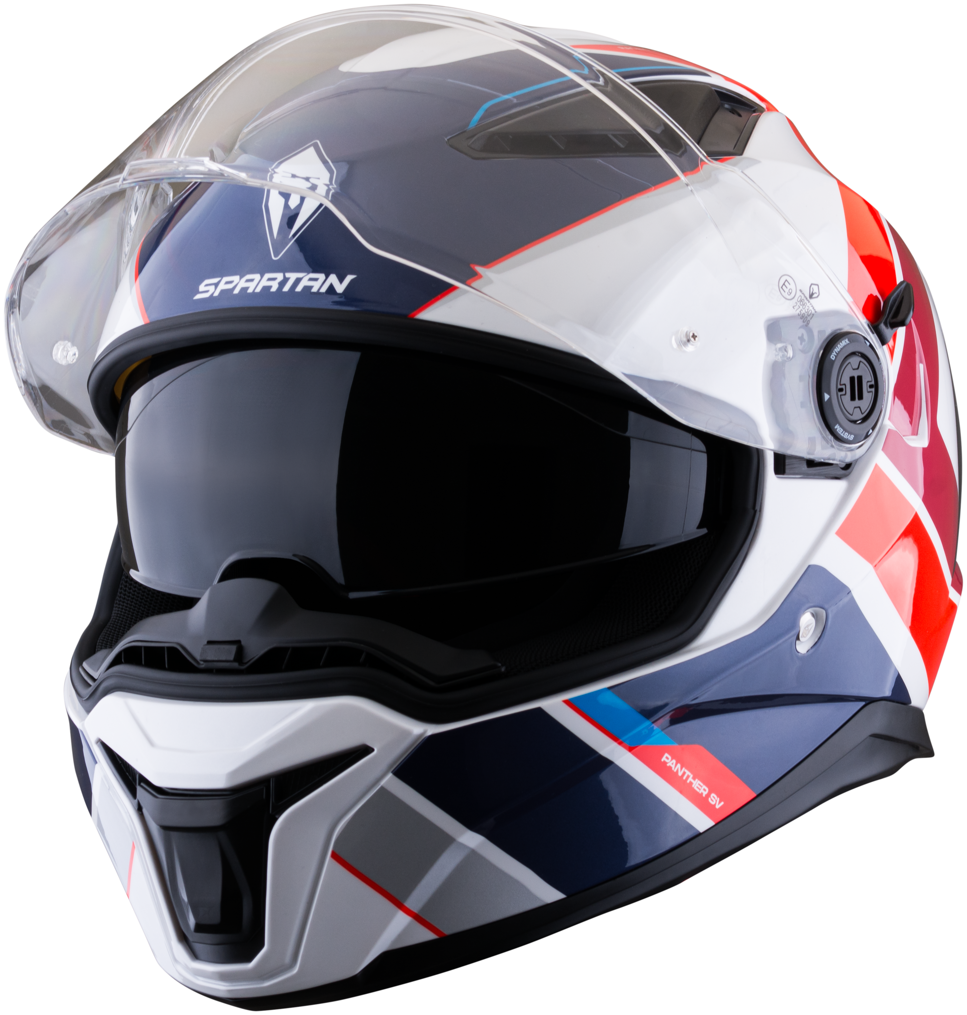 Casco SPARTAN Panther Valve Blanco Rojo