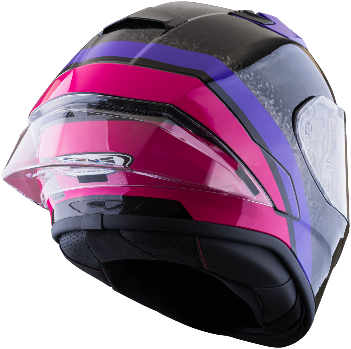 Casco ZEUS 826 Negro Rosa Morado