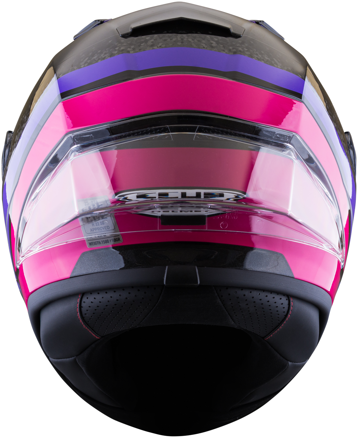 Casco ZEUS 826 Negro Rosa Morado