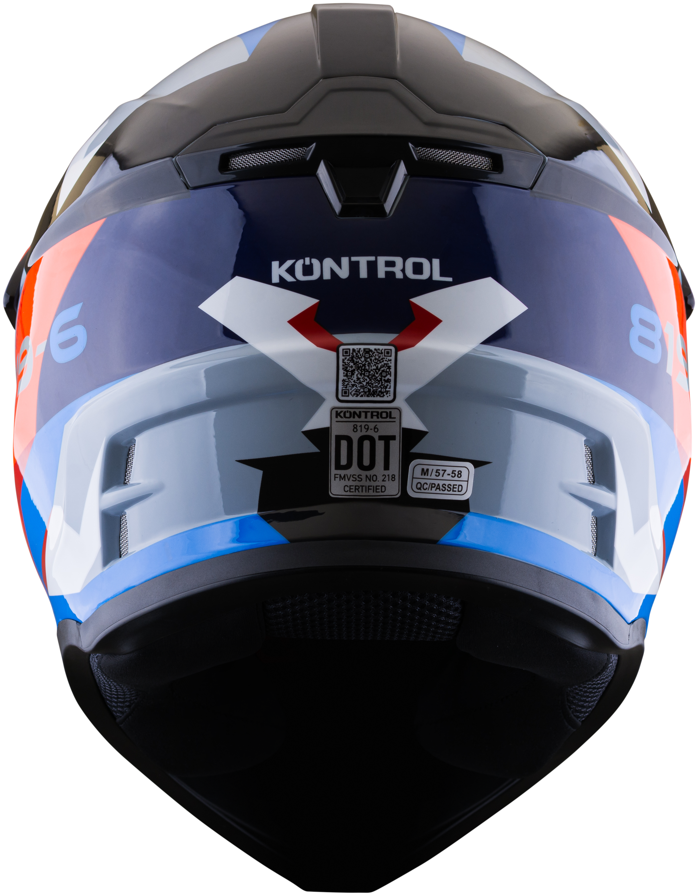 Casco KONTROL 819-6 Tourex Gris Rojo