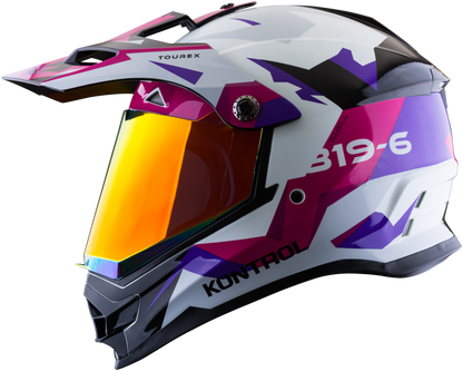 Casco KONTROL 819-6 Tourex Blanco Rosa