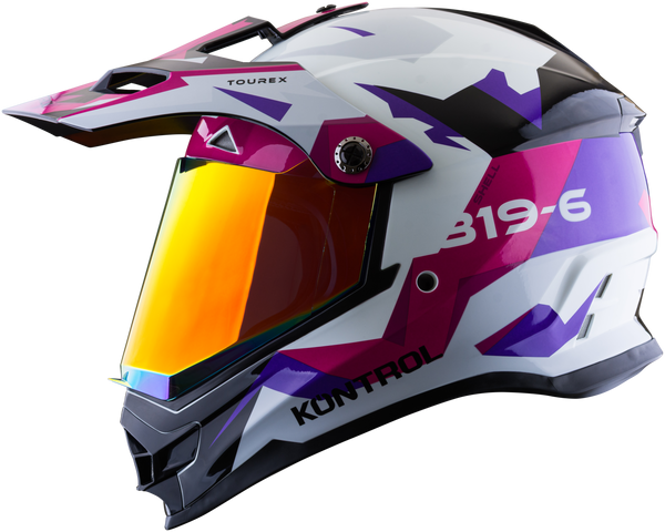 Casco KONTROL 819-6 Tourex Blanco Rosa
