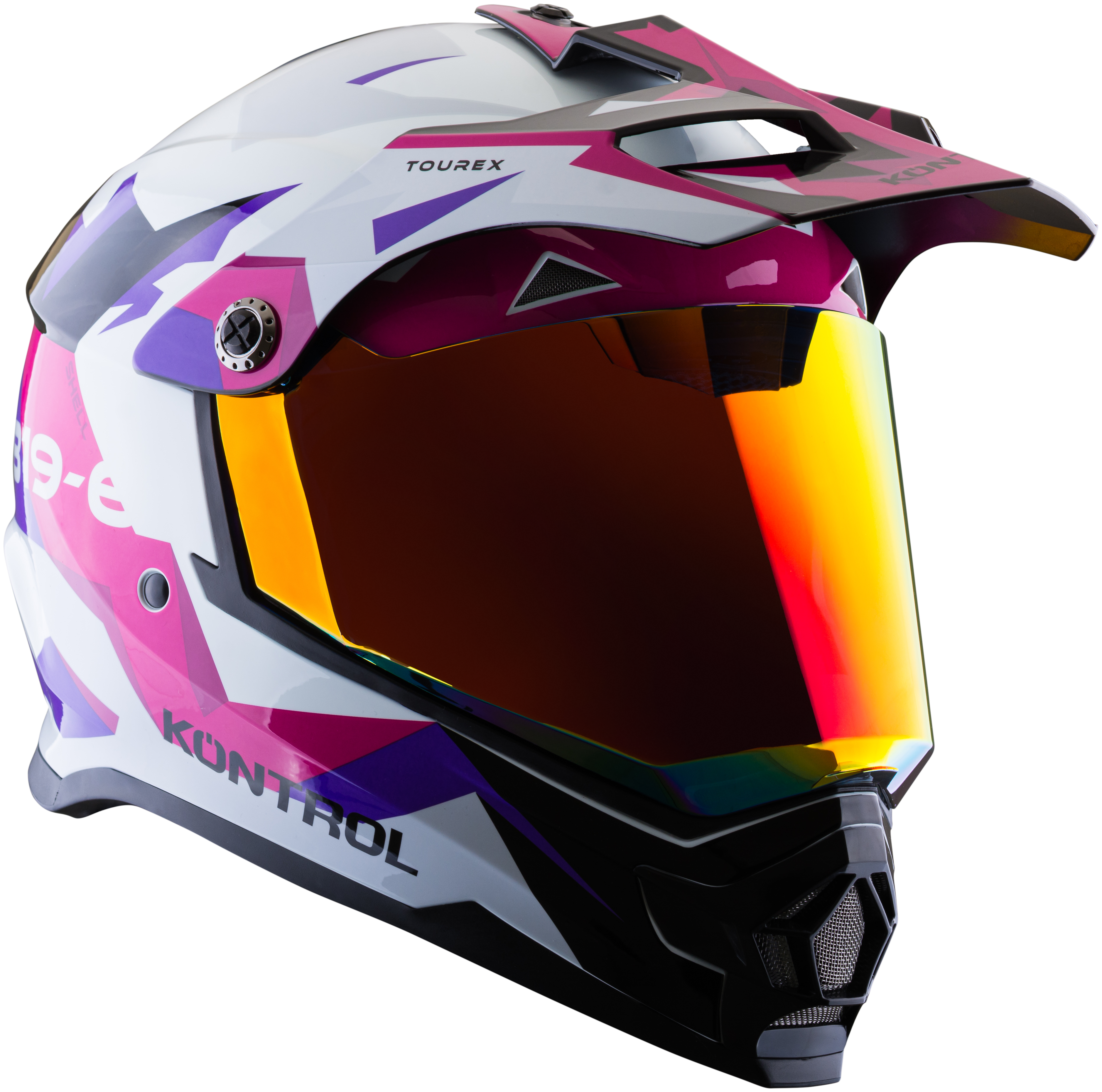 Casco KONTROL 819-6 Tourex Blanco Rosa