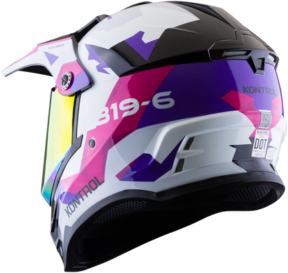 Casco KONTROL 819-6 Tourex Blanco Rosa