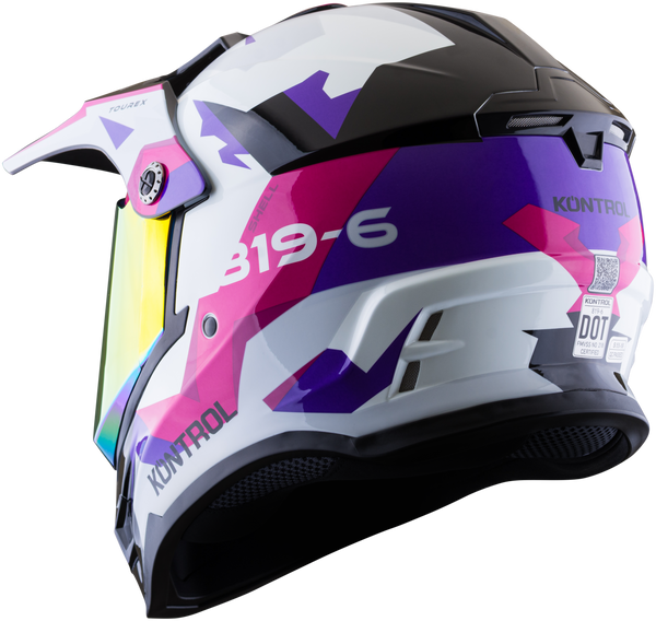 Casco KONTROL 819-6 Tourex Blanco Rosa
