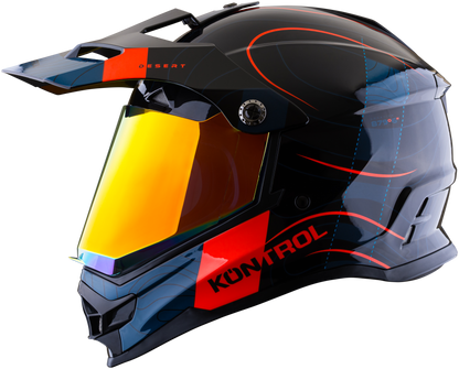 Casco KONTROL 819-6 Desert Azul Rojo