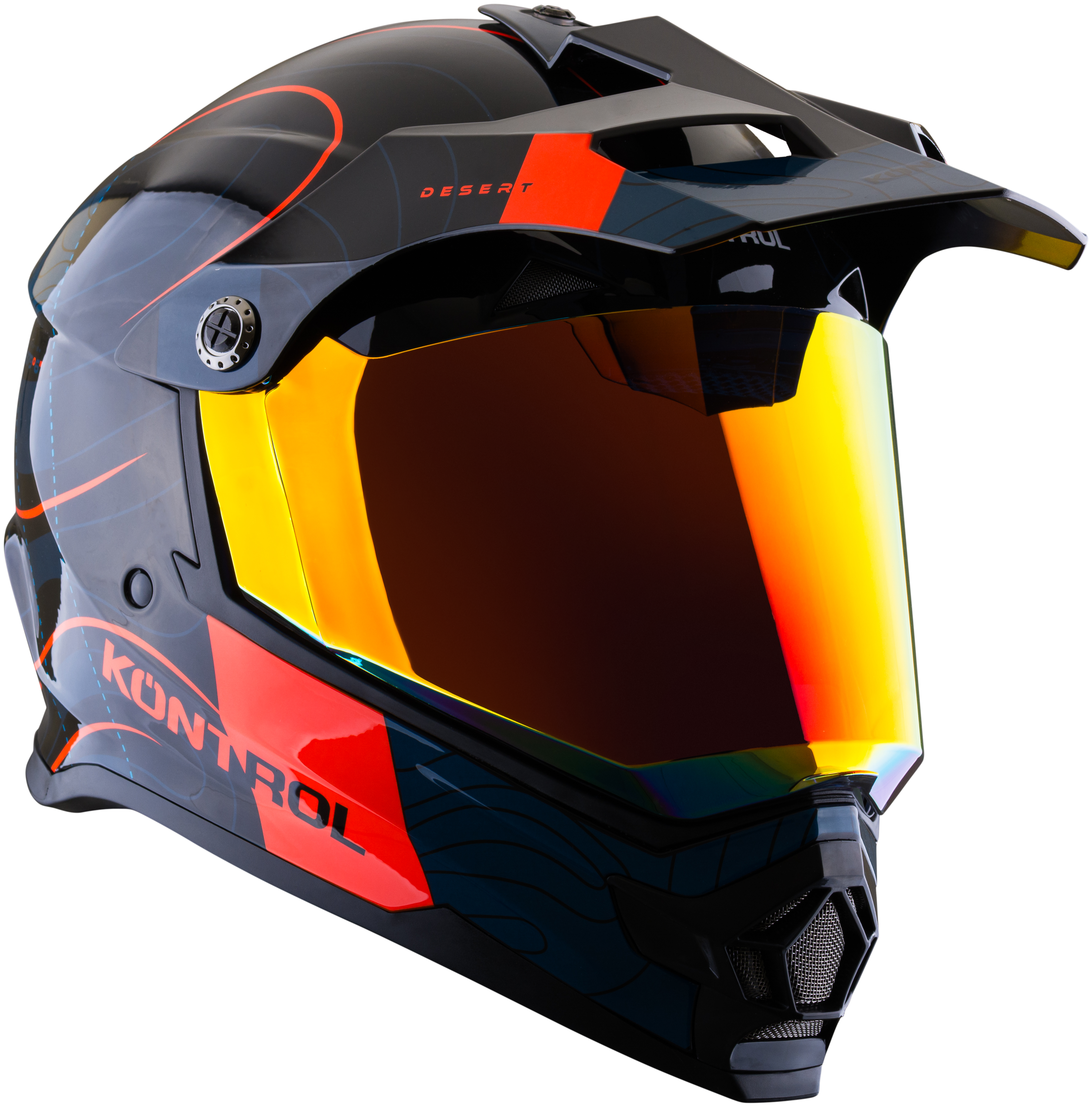 Casco KONTROL 819-6 Desert Azul Rojo