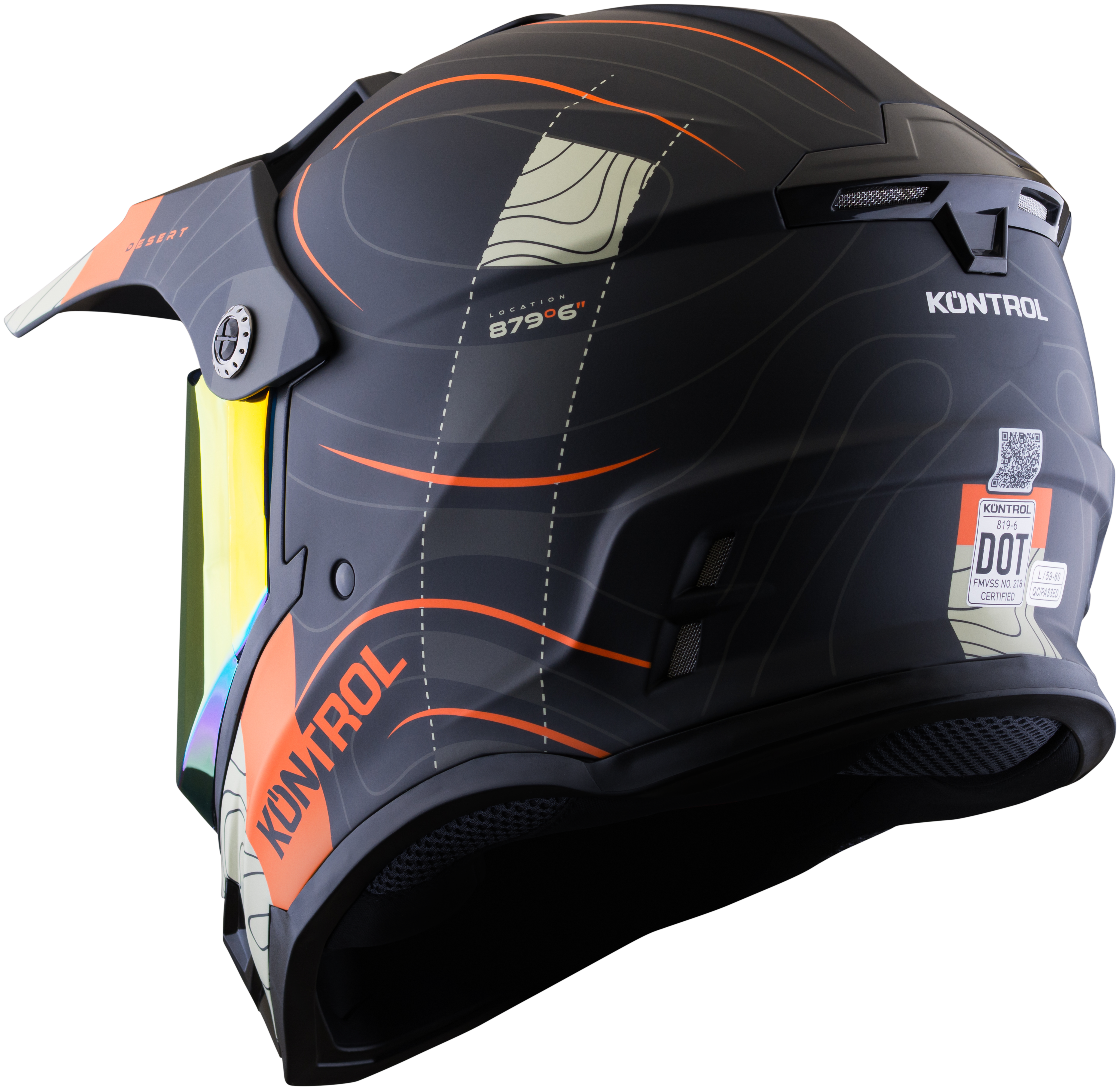 Casco KONTROL 819-6 Desert Arena Naranja