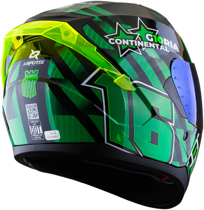 Casco XSPORTS M67 Atletico Nacional