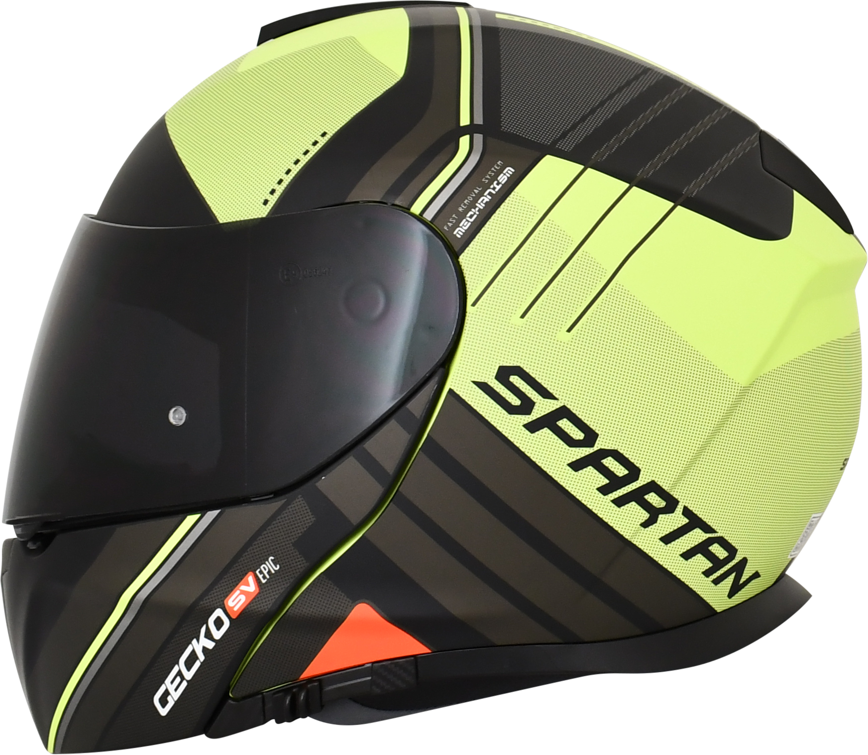 Casco Spartan Gecko Epic Gris Amarillo