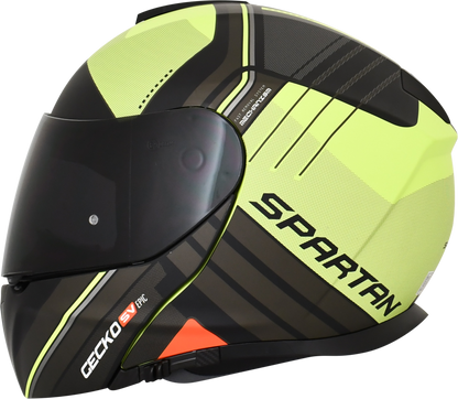 Casco Spartan Gecko Epic Gris Amarillo