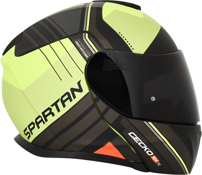 Casco Spartan Gecko Epic Gris Amarillo
