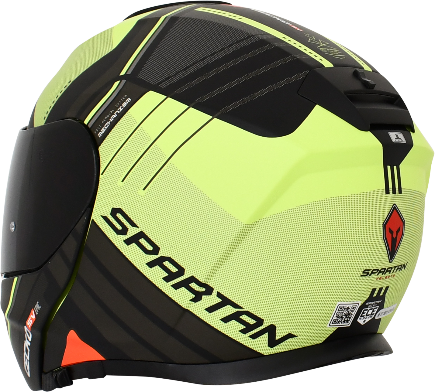 Casco Spartan Gecko Epic Gris Amarillo
