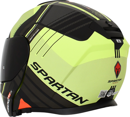 Casco Spartan Gecko Epic Gris Amarillo