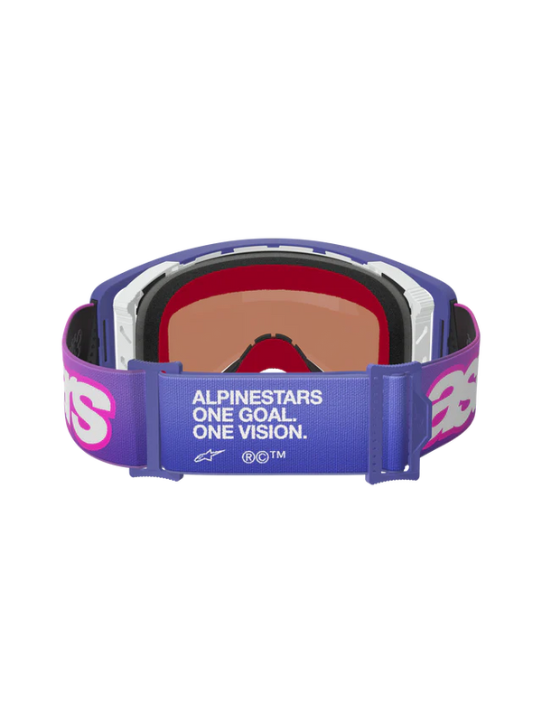 Gafas Goggle Alpinestars Supertech Vision Vista Morado Fluor Rosa Mirror Azul