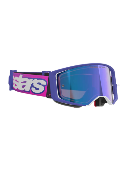 Gafas Goggle Alpinestars Supertech Vision Vista Morado Fluor Rosa Mirror Azul