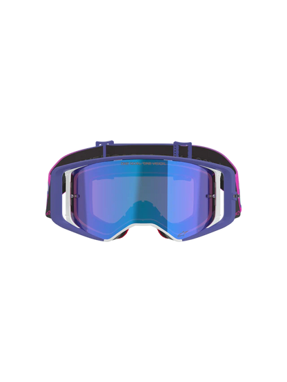 Gafas Goggle Alpinestars Supertech Vision Vista Morado Fluor Rosa Mirror Azul